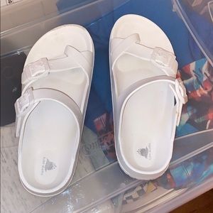 White Slip ons